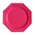 Lot de 8 assiettes plastiques réutilisables octogonales fuschia 31 cm Lot de 8 assiettes plastiques réutilisables octogonales fuschia 31 cm