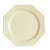 Lot de 8 assiettes plastiques réutilisables octogonales ivoire 31 cm Lot de 8 assiettes plastiques réutilisables octogonales ivoire 31 cm