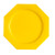 Lot de 8 assiettes plastiques réutilisables octogonales jaune 31 cm