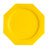Lot de 8 assiettes plastiques réutilisables octogonales jaune 31 cm Lot de 8 assiettes plastiques réutilisables octogonales jaune 31 cm