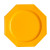 Lot de 8 assiettes plastiques réutilisables octogonales orange 31 cm