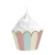 Lot de 6 cupcakes en carton multicolores 6,1 x 4,4 cm Lot de 6 cupcakes en carton multicolores 6,1 x 4,4 cm