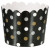 Lot de 36 cupcakes en carton noir à pois 6,1 x 4,4 cm Lot de 36 cupcakes en carton noir à pois 6,1 x 4,4 cm