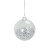 Boule en verre transparent + mini boule de neige pailletée argent Boule en verre transparent + mini boule de neige pailletée argent