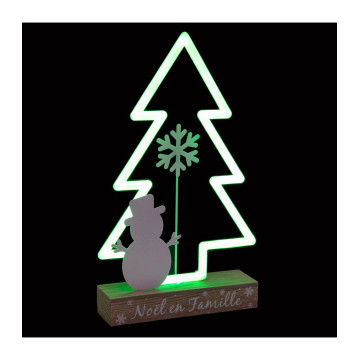 Sapin néon 120 leds vertes 35 cm
