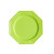 Lot de 8 assiettes à dessert plastiques réutilisables octogonales vert anis 16,5 cm