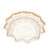 Bol transparent décor doré 28x28X7,2 cm Bol transparent décor doré 28x28X7,2 cm