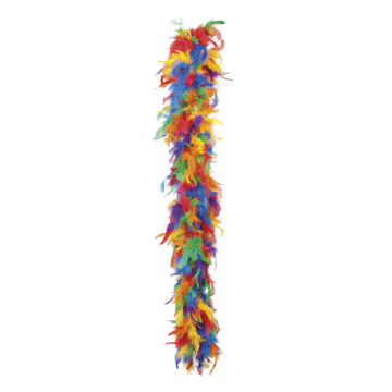 Boa en plumes multicolore