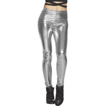 Leggings argent métallisé strech taille M