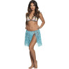 Jupe hawaienne raphia bleu  40 cm
