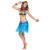 Jupe hawaienne raphia bleu  40 cm