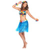Jupe hawaienne raphia bleu  40 cm