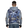 Sweat à capuche biker homme