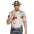 Tee-shirt photoréaliste shériff homme