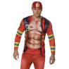 Tee-shirt photoréaliste pompier homme