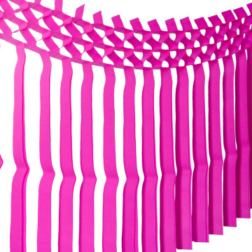 Guirlande franges fuschia 3m x 70 cm