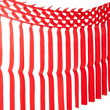 Guirlande franges rouges 3m x 70 cm