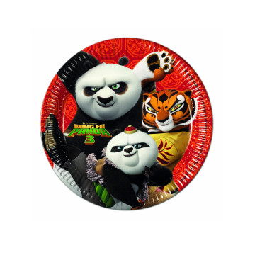 Lot de 8 assiettes Kung Fu Panda 23 cm