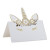 Lot de 8 marque-place Licorne Paillette champagne 9 x 8,5 cm