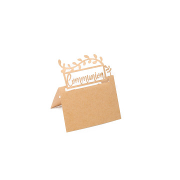 Lot de 20 marque-place communion kraft 8 x 12 cm