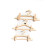 Lot de 3 Cintres à pince bois Hello 7,5 cm à 11 cm Lot de 3 Cintres à pince bois Hello 7,5 cm à 11 cm