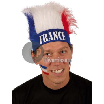 Perruque bleue avec bandeau France