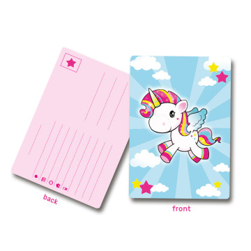 Lot de 8 invitations Licorne