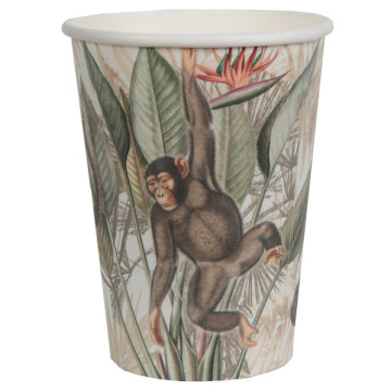 Lot de 10 gobelets Jungle tropical 7,8 x 9,7 cm