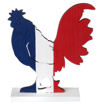 Coq France en bois 12 x 18 x 0,5 cm