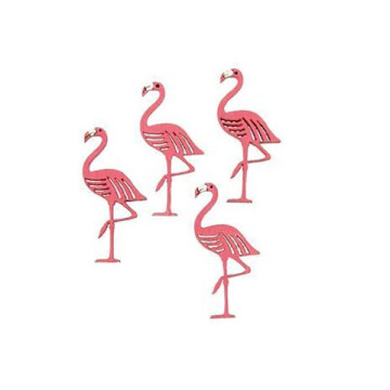 Lot de 12 confettis flamants roses 5 x 2,5 x 1,5 cm
