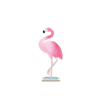 Flamant rose en feutrine 20 x 7 x 55 cm