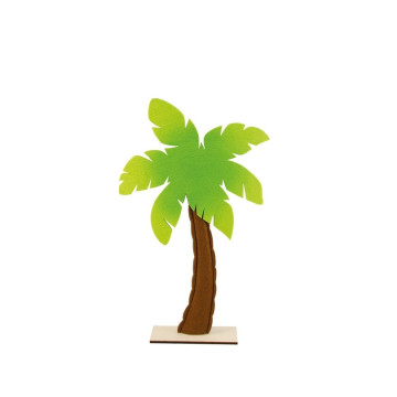 Palmier en feutrine sur pied en bois 30 x 53,5 cm