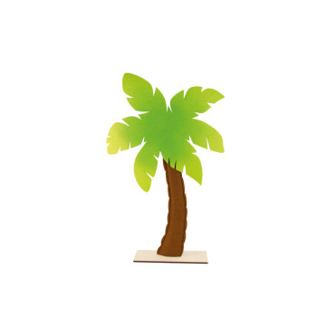 Palmier en feutrine sur pied en bois 41 x 71 cm