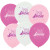 Lot de 6 ballons anniversaire fille princesse en latex rose