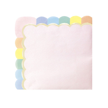 Lot de 16 serviettes jetables roses baby chic 33 x 33 cm