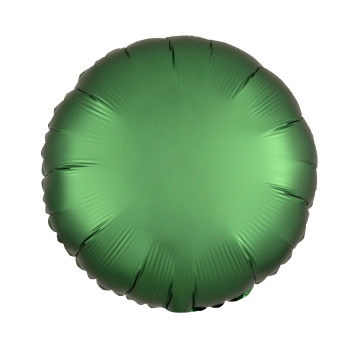 Ballon rond satin luxe vert jade 43 cm