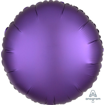 Ballon rond satin luxe violet 43 cm