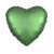Ballon coeur satin luxe vert jade 43 cm