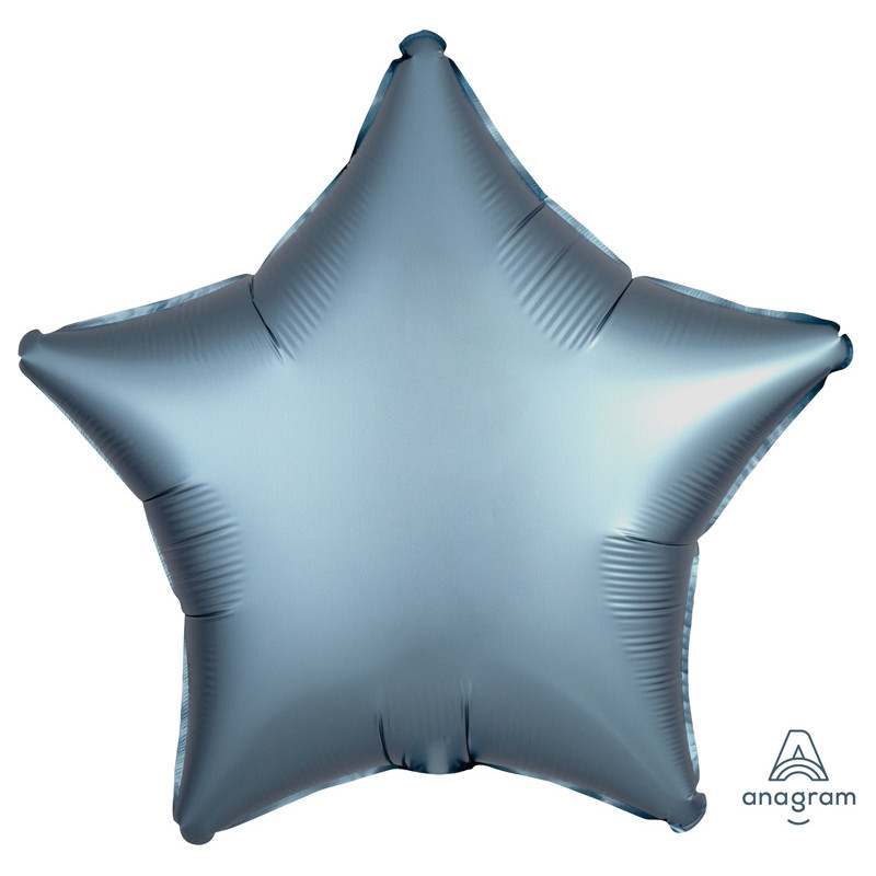 Ballon bleu à étoiles argent en tissu 30 cm 