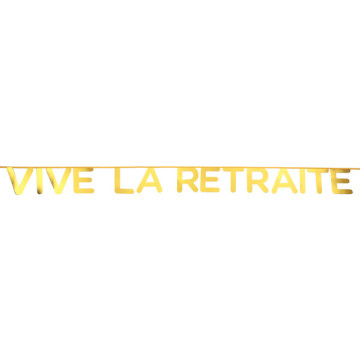 Guirlande Vive la retraite or