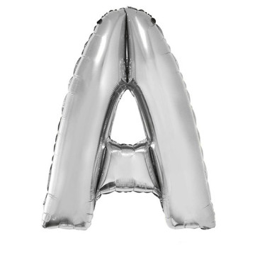 Ballon lettre A aluminium argent