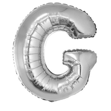 Ballon lettre G aluminium argent