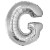 Ballon lettre G aluminium argent