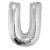 Ballon lettre U aluminium argent Ballon lettre U aluminium argent