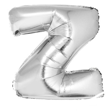 Ballon lettre Z aluminium argent