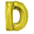 Ballon lettre D aluminium or