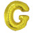Ballon lettre G aluminium or