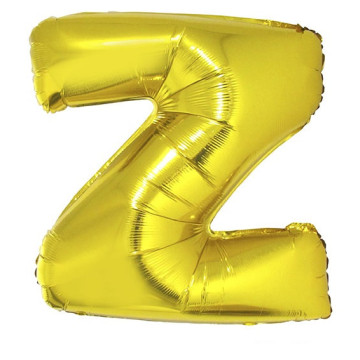 Ballon lettre Z aluminium or