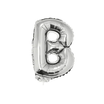 Mini Ballon Lettre B aluminium argent