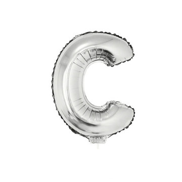 Mini Ballon Lettre C aluminium argent